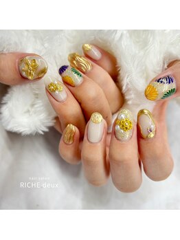 リッシュ ドゥ(RICHE deux)/振袖ネイル!