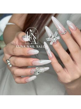 ルナ 東中野(LUNA)の写真/長さだしは[スカルプorチップ]どちらでもOK！ロングネイルは美爪に◎ワンホンデザインも長さだしが映える！