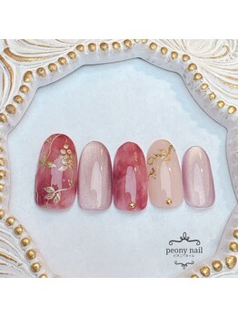 ピオニーネイル(peony nail)/10月新作　ぶどうの実と蔦