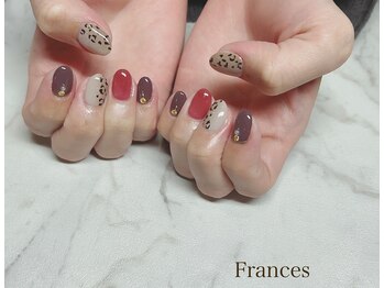 縦グラデヒョウ柄