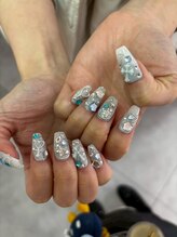 ポミーネイル 池袋店(pomynail)/水色クロム