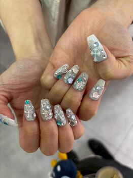ポミーネイル 池袋店(pomynail)/水色クロム