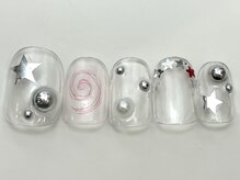 ネイルメゾン 天神店(NAIL MAISON)/星ホロシルバークリア冬¥4550