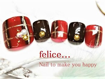 ネイルサロン フェリーチェ(felice)/【定額フットネイル】¥8500