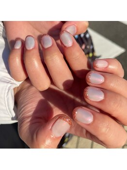 ガーデン ヘア&エステ&ネイル Garden/ミラー×ラメフレンチ