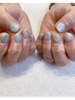 ウロネイルズ(ulo nails)/キラキラアイスブルーニュアンス