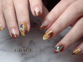 グレース ネイルズ(GRACE nails)/べっ甲アート