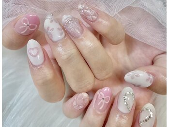 キレイエ ネイルズ(KIREIE NAILS)/ピンク キルティング ぷっくり