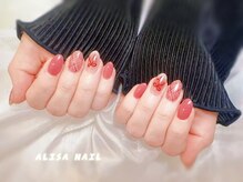 アリサネイル(ALISA NAIL)/チェックリボン