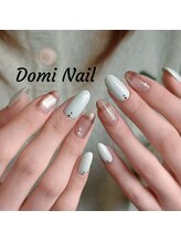 Domi Nail Salon 渋谷店　長さだし/持ち込み/フィルイン/ワンホン/チェック×ワンカラー＊