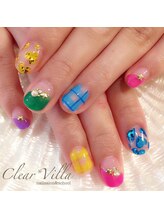 ネイルサロンクリアヴィラ(nail salon clear villa)/カラフルガーリーネイル