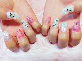 ジェルネイル★ガーリーくまさん