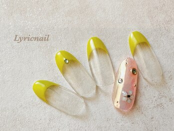 リリックネイル 本八幡店(LyricNail)/フレンチ×オーロラ×ストーン