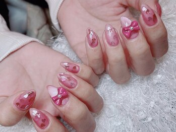 レアネイル 新宿(le'a nail)/ハート埋め込み