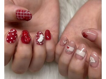 ネイルアンドアイラッシュスタジオ シュシュ(chouchou)/左手犬・ウィシュコア夢可愛