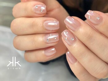 ケーツーネイル(k-two nail)/【パラジェル】ホワイトミラー