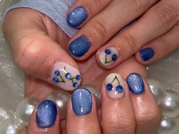 ミアローザ(Mia Rosa)/さくらんぼネイル☆ブルー