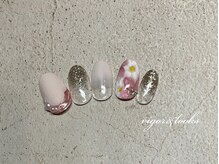 ヴィガー アンド ルックス 白金 目黒(Vigor&Looks)/花ネイル　ニュアンス　ミラー