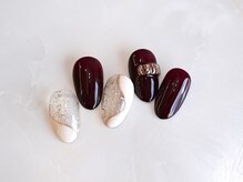 ルシェルアイ/ミラーリング☆ボルドー塗りかけ