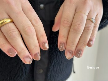 フェリークネイル(feerique nail)の写真/【ワンカラーからニュアンスや奥行きも♪】シンプル＋αのデザインで指先を華やかに演出いたします☆
