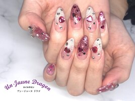 【自爪ネイル】キラキラハート