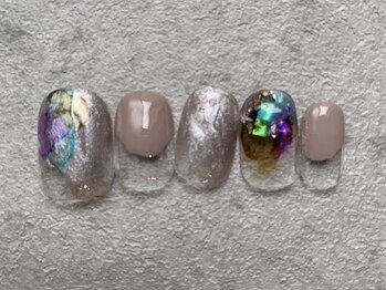 カラネイル 南森町店(calla nail)/シェルとインクの相性がお洒落