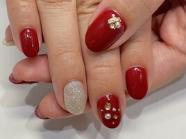 パールビジューネイル☆