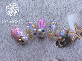 ネイルスタジオ アンビエント 表町店(Nail Studio ambient)/マーメイドネイル 12800円