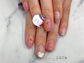 ネイルアトリエルカ(nail atelier LUCA)/W-944 ふんわりハロウィンネイル