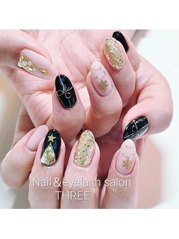 クリスマスチャームネイル