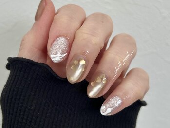 バレンタインネイル