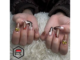 バレンタインネイル