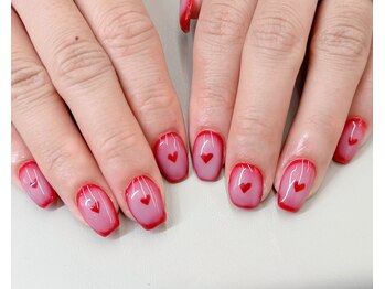 フォフォネイル 自由が丘(Fofo nail)/【バレンタインハートネイル】