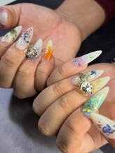 ネイルズ ナスカ(Nails NAZCA)/初夏の押し花埋め込みスカルプ