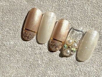 モンドスリー(MOND3)/綺麗めストーンネイル