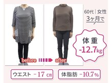 整体院 飛翔/＼60代 6ヶ月ダイエットの成果／