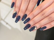 ワンアンドオンリー(One&Only)/ネイビー×ストーンアート