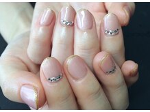 リエル(Riel)/オフィスネイル☆先端ラメライン