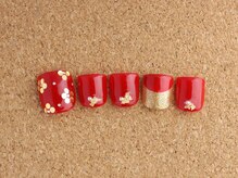 ネイルサロン ブランロール 白金店(Nail Salon Blanl'or)/ＦＯＯＴ　新春ネイル♪¥8,760