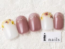 ピンク押し花フレンチ