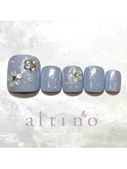 アルティノ ネイル ガーデン(altino nail garden)/*foot*キラキラフラワー