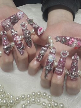 ローズ(Rose)の写真/最強可愛いワンホンネイルならココ★SNSでも大人気＊ワンホンネイル★オリジナルの持ち込みデザインOK！