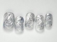 クレモアネイル 池袋西口店(CLEMORE NAIL)/シルバーインクネイル