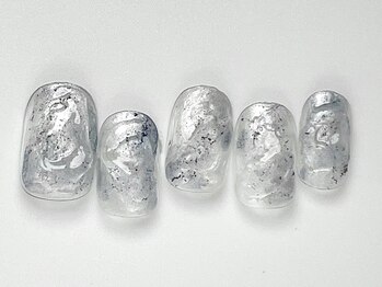 クレモアネイル 池袋西口店(CLEMORE NAIL)/シルバーインクネイル