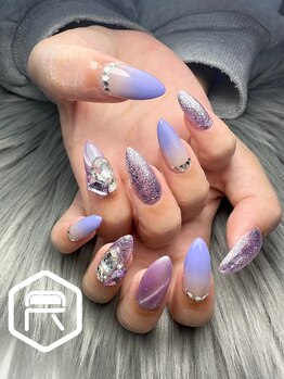 レディスペネイル ノウラ 名駅店(Redispe nail NouRa)/パープルネイル
