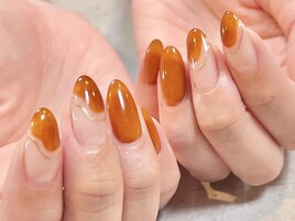ブラウンニュアンスネイル