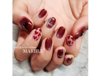 ネイルアンドリラクゼーション マーブル(MARBLE)/持ち込みネイル￥7700