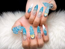 Cha nail【チャネイル】【9月上旬NEW OPEN（予定）】の雰囲気（華やかロングネイル・パーツデザイン♪）