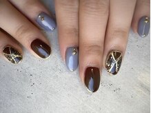 バーロビューティールーム ヨコハマ(Balo Beauty Room Yokohama)/ブラウン×くすみブルー