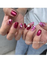 ルート12/華やかハートネイル♪